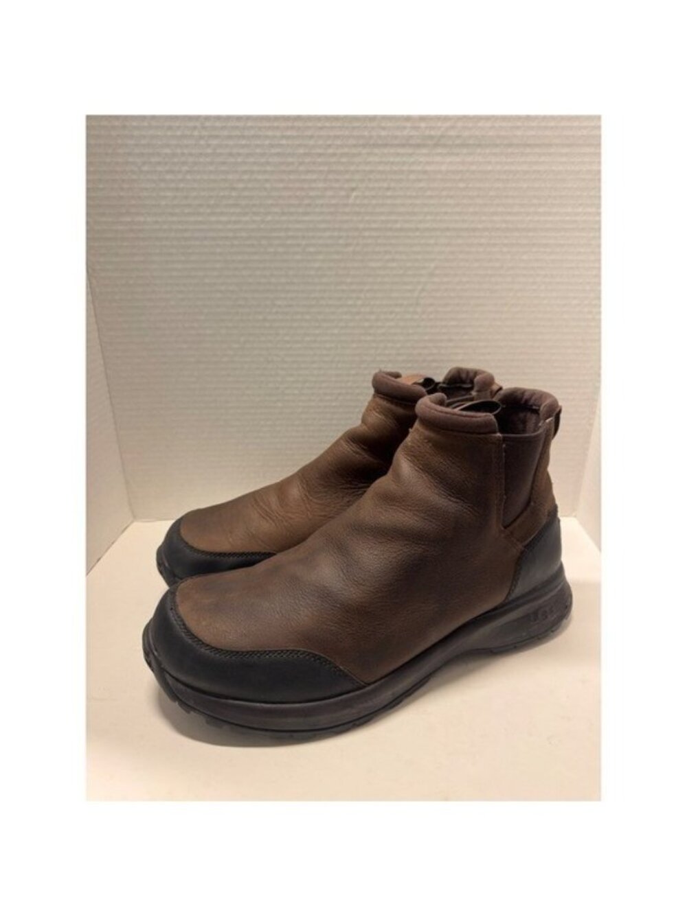 UGG Biltmore Chelsea Boots Mens 12 Stout Brown Leather Waterproof 1121455